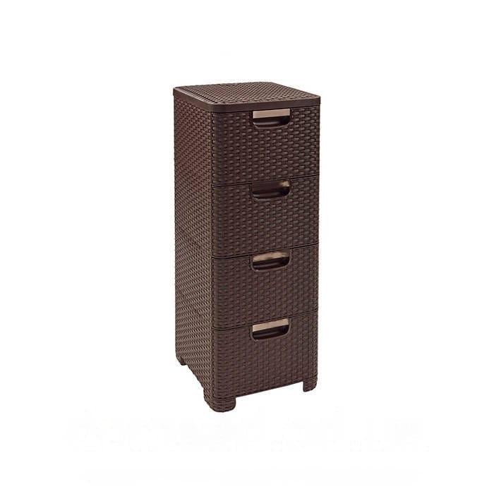 Комод EfPlast на 4 ящики Коричневий (1-1-D1021)