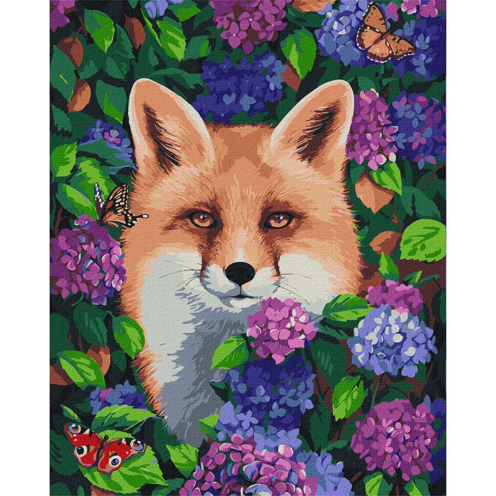 Картина по номерам Идейка Лиса в гортензии 40x50 см (KHO4349)