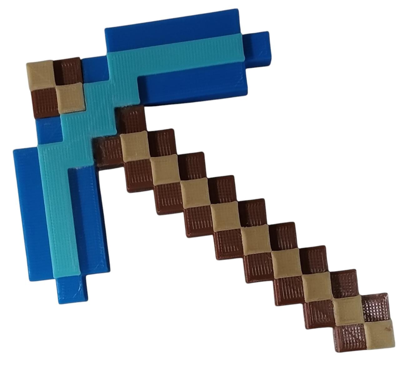 Алмазная кирка Minecraft Diamond Pickaxe 25 см 3D-печать