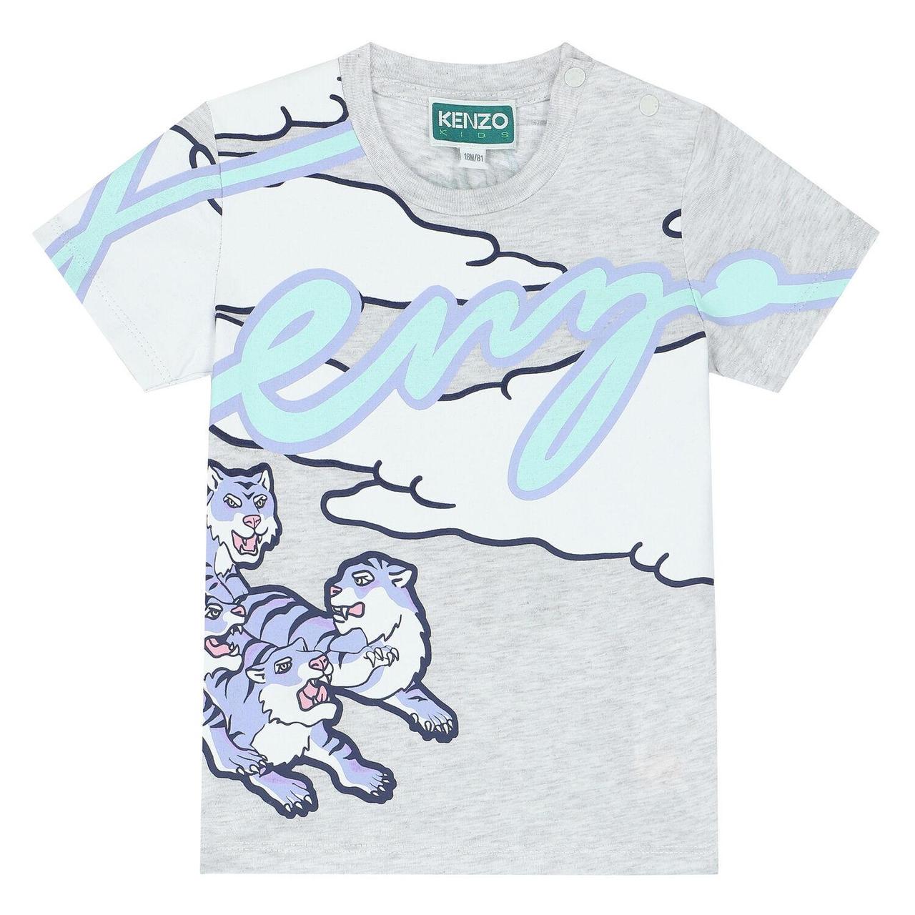 Футболка KENZO 05456 тигры 3 года 98 см (32540637)