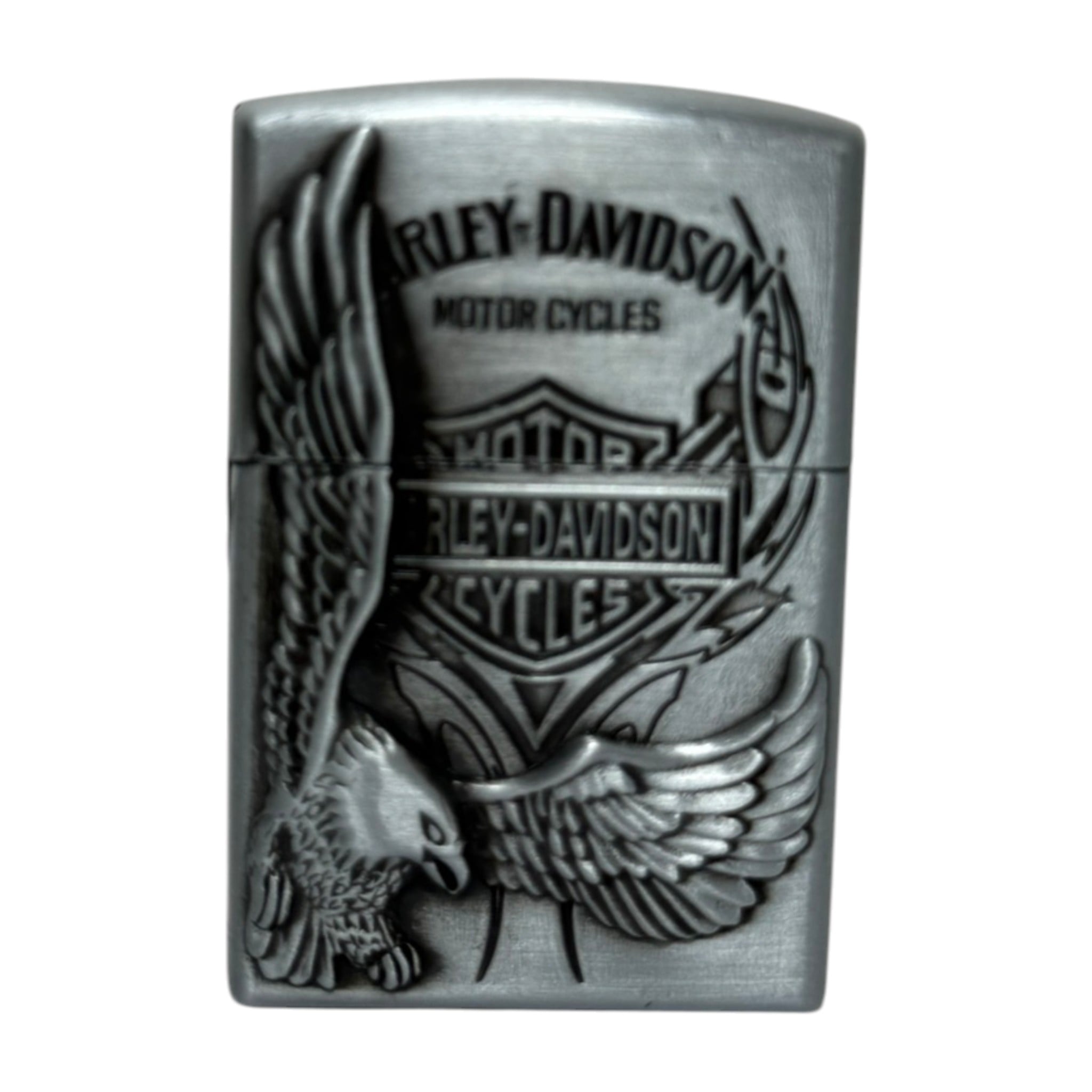 Зажигалка газовая Harley-Davidson Golden Eagle HL-4135-1 в подарочной упаковке Silver (10567S)