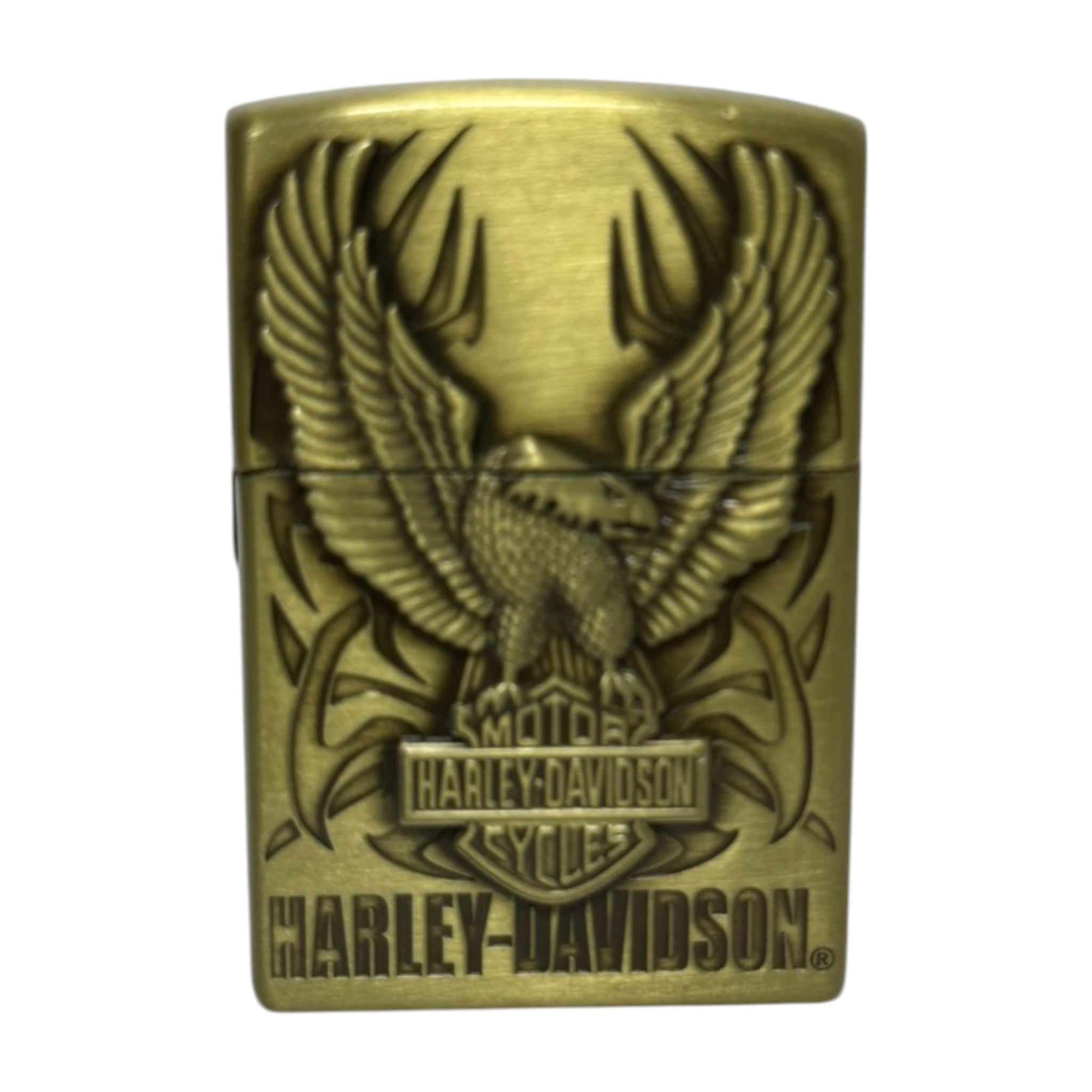 Зажигалка газовая Harley-Davidson Steel Wings HL-4135-1 в подарочной упаковке Gold (10566)