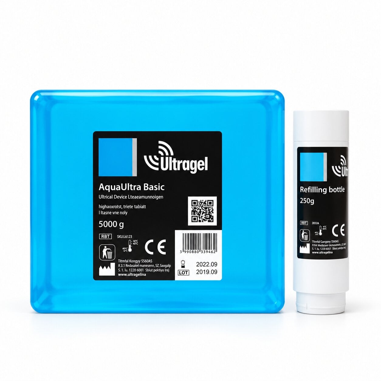 Гель для УЗИ Aqua Ultra Basic 5 л флакон 260 мл Голубой (000007089)