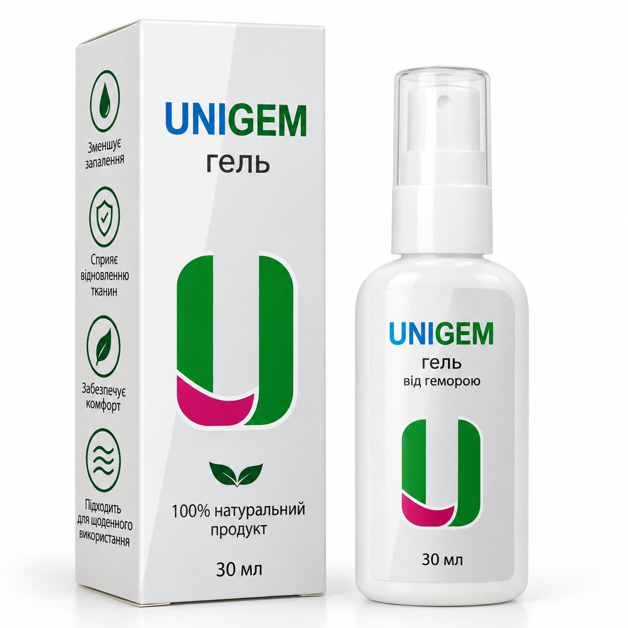 Гель от геморроя Unigem 30 мл (4214)