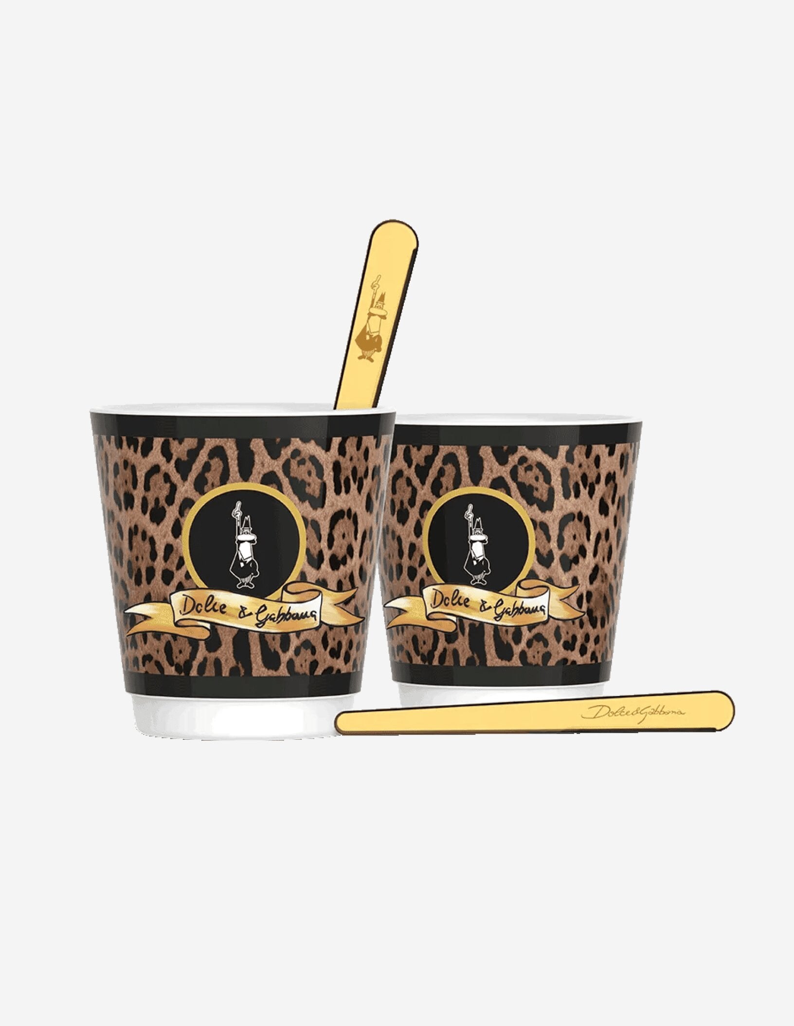 Набор чашек с ложками Bialetti х D&G Leopardo Setleocp 75 мл (SETLEOCP)