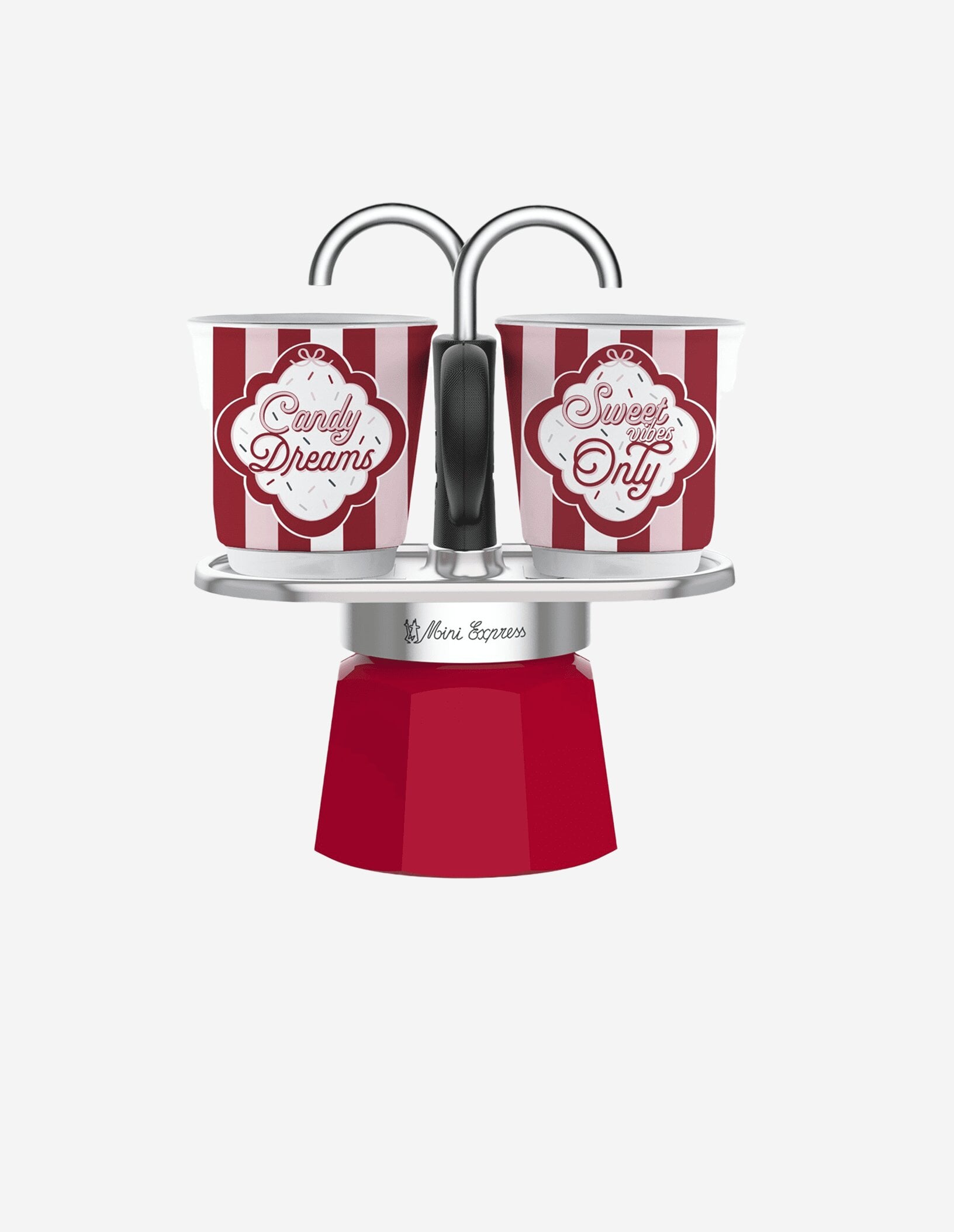Гейзерная кофеварка Bialetti SET MINI EXPRESS Candy Land With 2 Cups (0005461)
