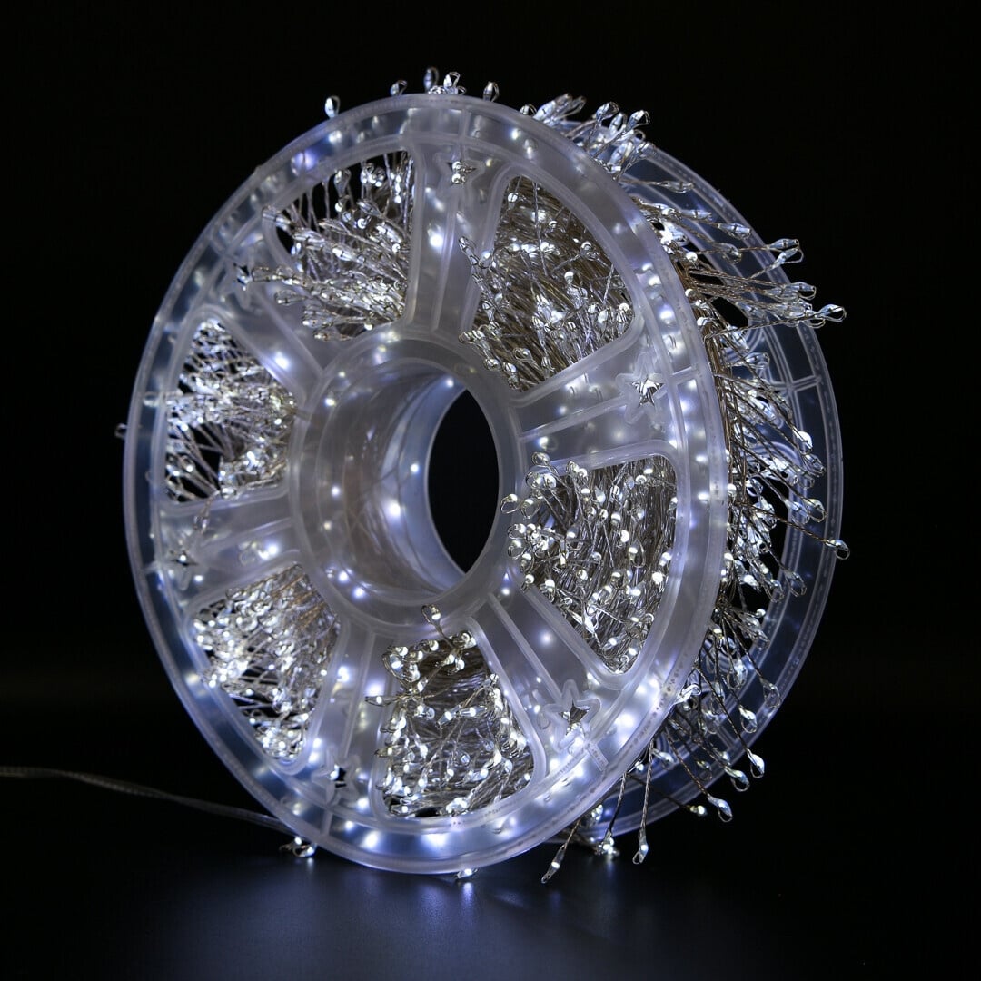 Гирлянда-нить Роса Хвойная лапа 2000 LED 100 м Белый (D2000L100MWW)
