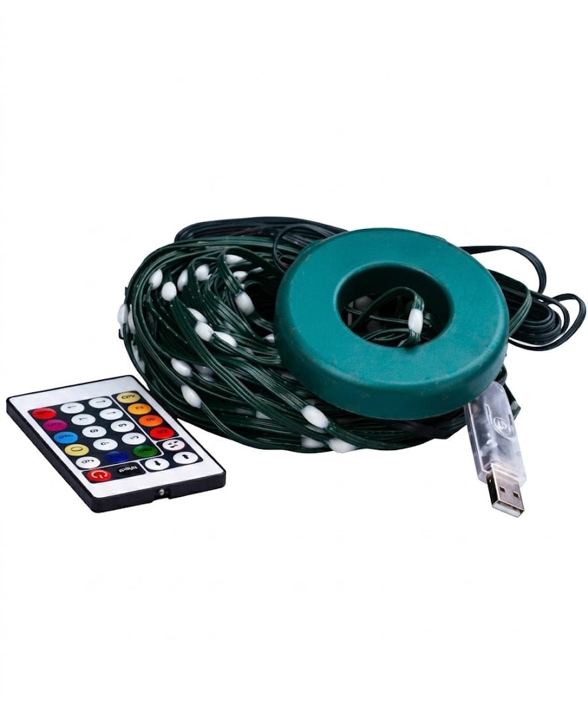 Гирлянда Smart пучок 2 м 16 линий 330LED RGB USB пульт и управление смартфоном (FFJ00288)