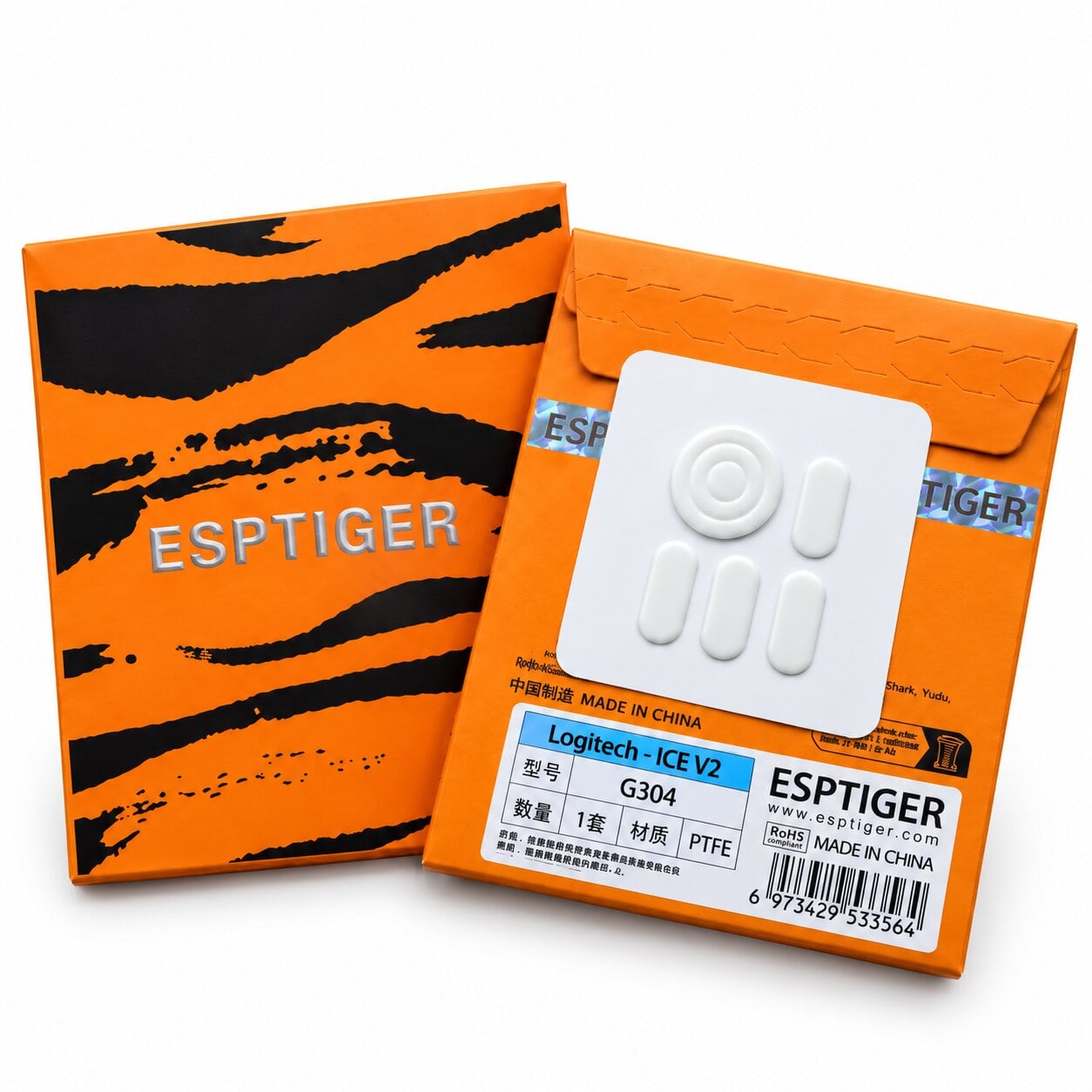 Глайды для мыши ESPTiger ICE V2 Logitech G304 G305 сменные тефлоновые ножки