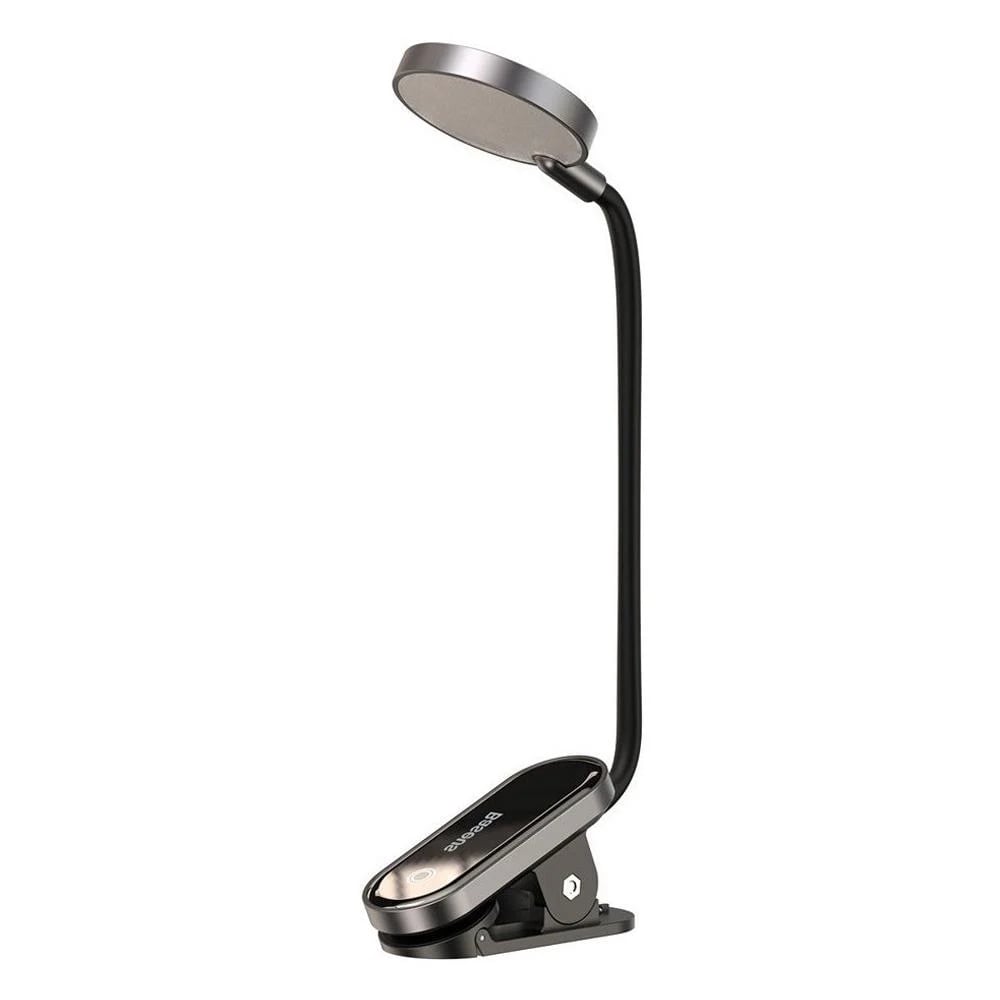 Лампа LED гибкая LED-лампа на прищепке BASEUS Comfort Reading Mini Clip Lamp 350 mAh 4000K сенсорное управление Серый (DGRAD-02)