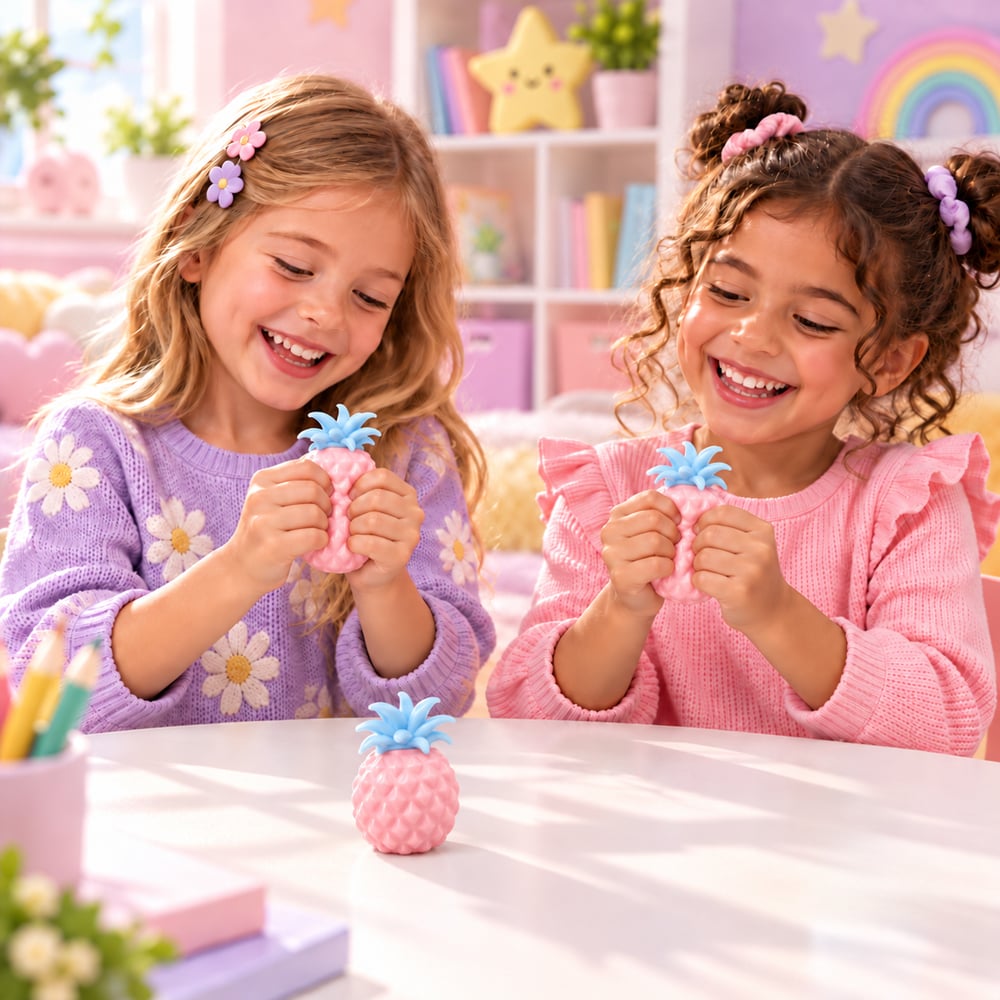 Игрушка-антистресс сквиш Ананас Розовый (52-BT-6071-5) - фото 4