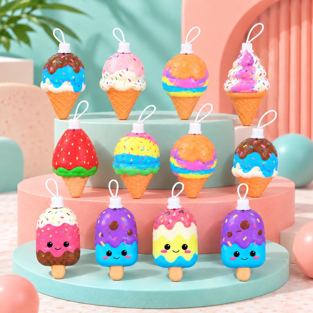 Игрушка антистресс сквиш Мороженое 11x6 см 12 шт. Игрушка антистресс сквиш Мороженое 11x6 см 12 шт.