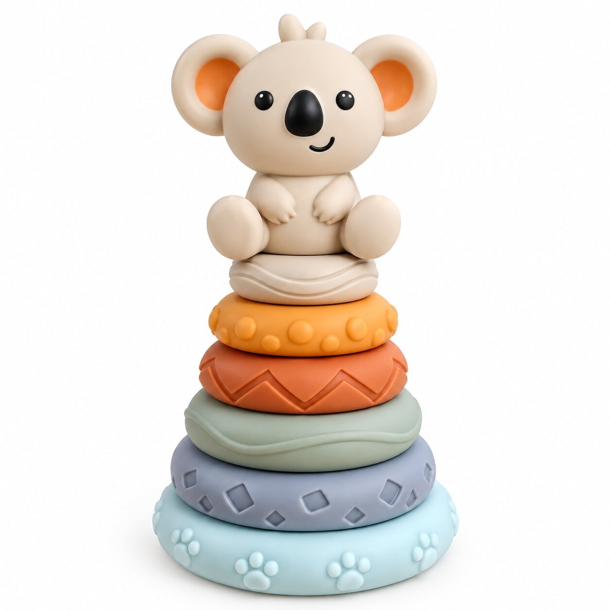 Игрушка для малышей Пирамидка с коалой силиконовая (222) Игрушка для малышей Пирамидка с коалой силиконовая (222)