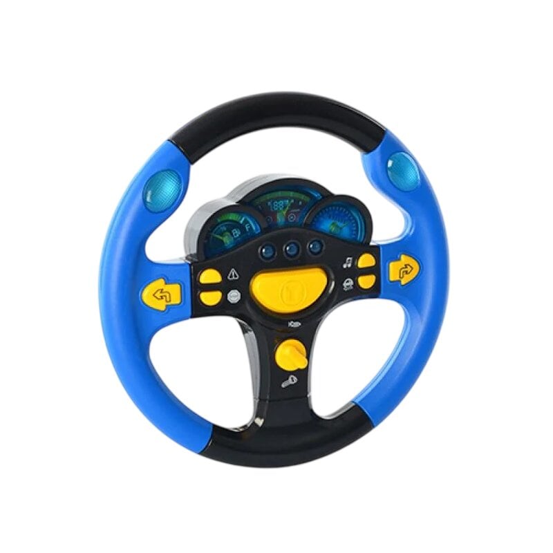 Интерактивная игрушка Limo Toy JT 7044 UK Руль детский музыкальный со светом и звуком на украинском языке Синий (38728301)