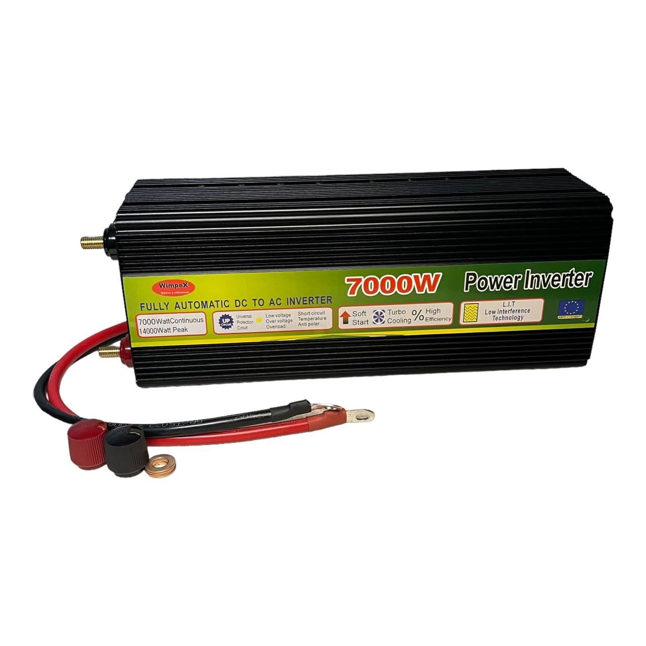 Инвертор автомобильный WimpeX 12/220 В преобразователь тока 7000W (1756375594)