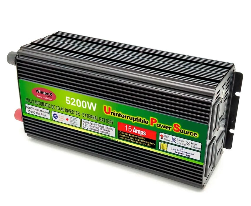 Инвертор автомобильный WimpeX 12/220 В преобразователь тока 5200W (1756375595)
