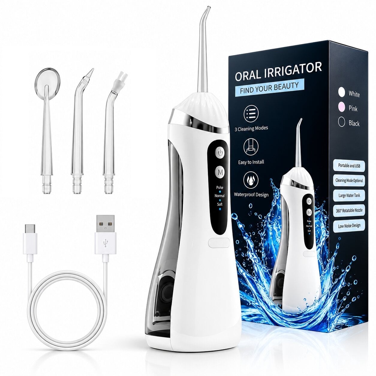 Ирригатор электрический LY-314 USB 4 насадки (38874262)