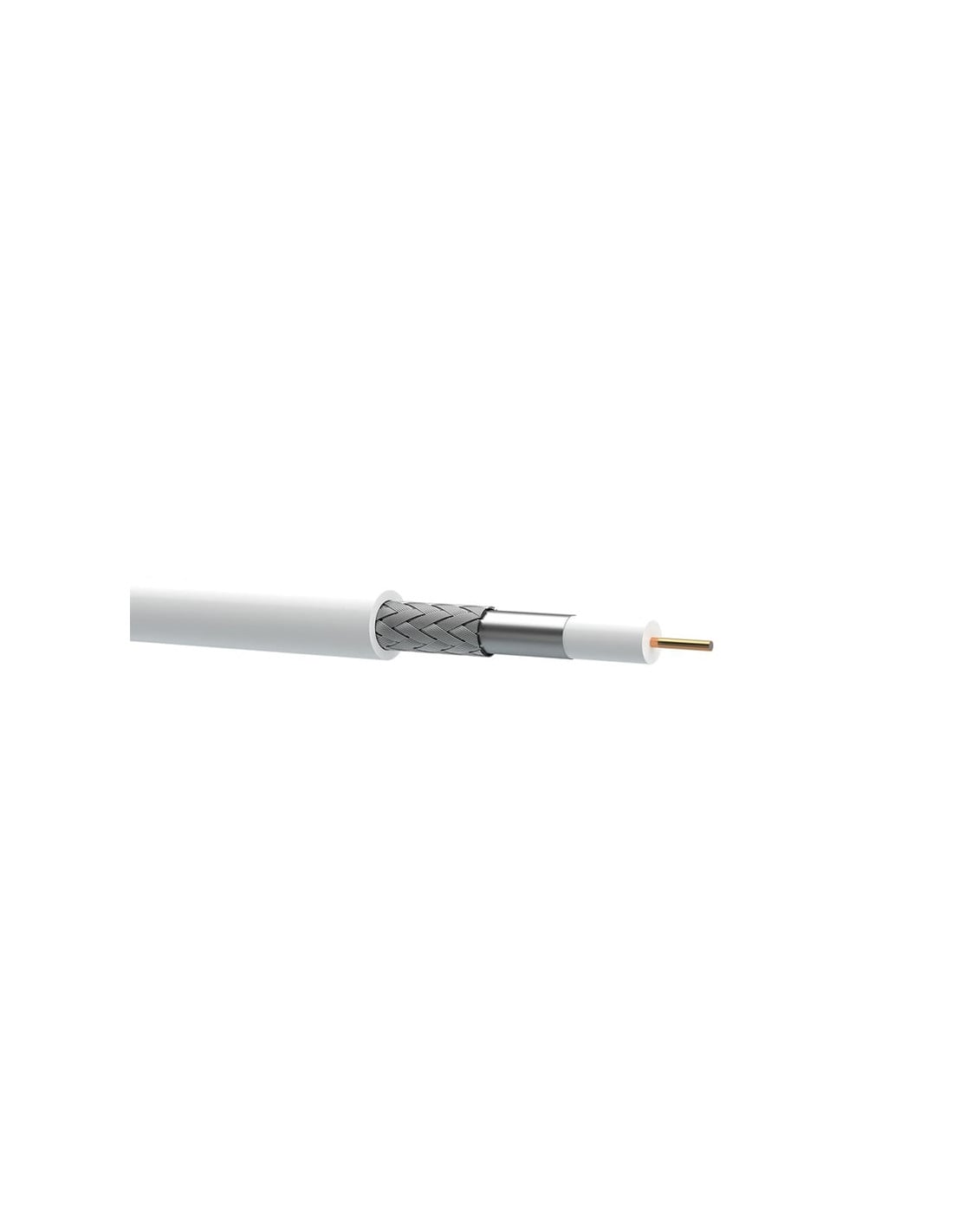 Кабель коаксіальний RG-6U 48% мідь 1,02 ПВХ 1 м Білий (3165102007)