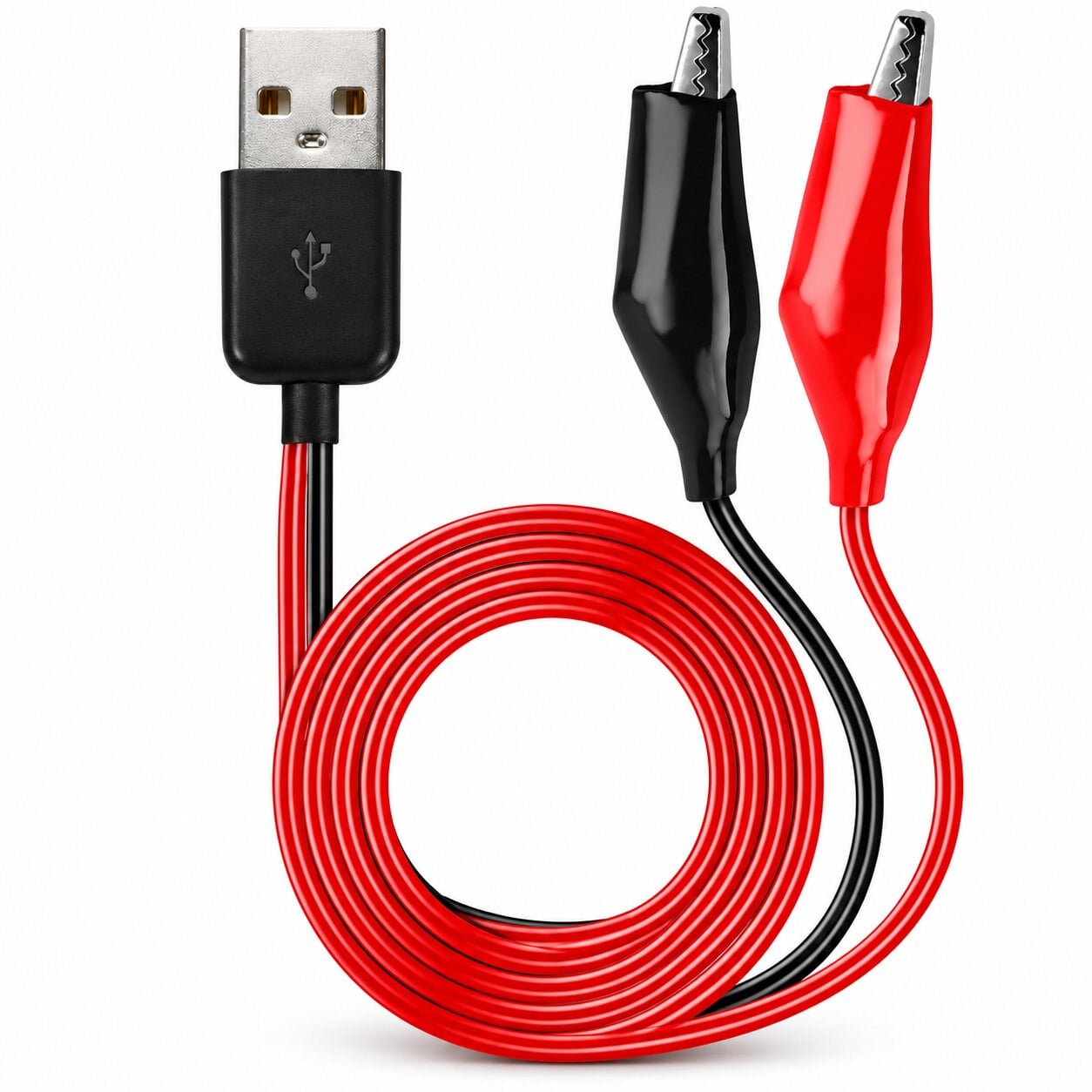 Кабель USB с крокодилами 58 см USB Type-A для тестирования и питания