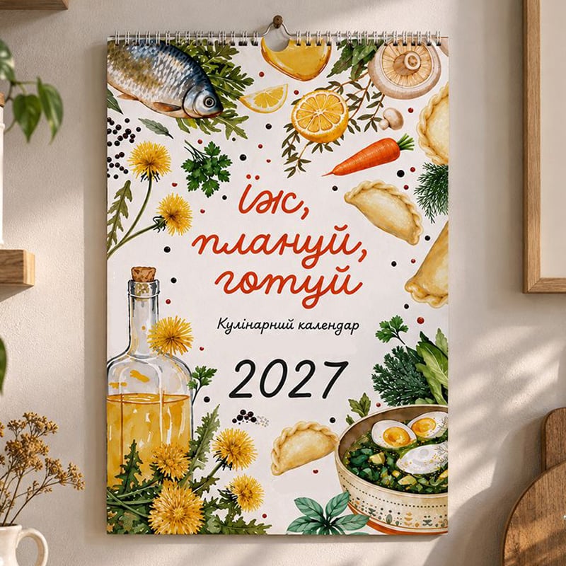 Календар-планер настінний Їж плануй готуй на 2027 рік та стікери (KPL_27NG001)