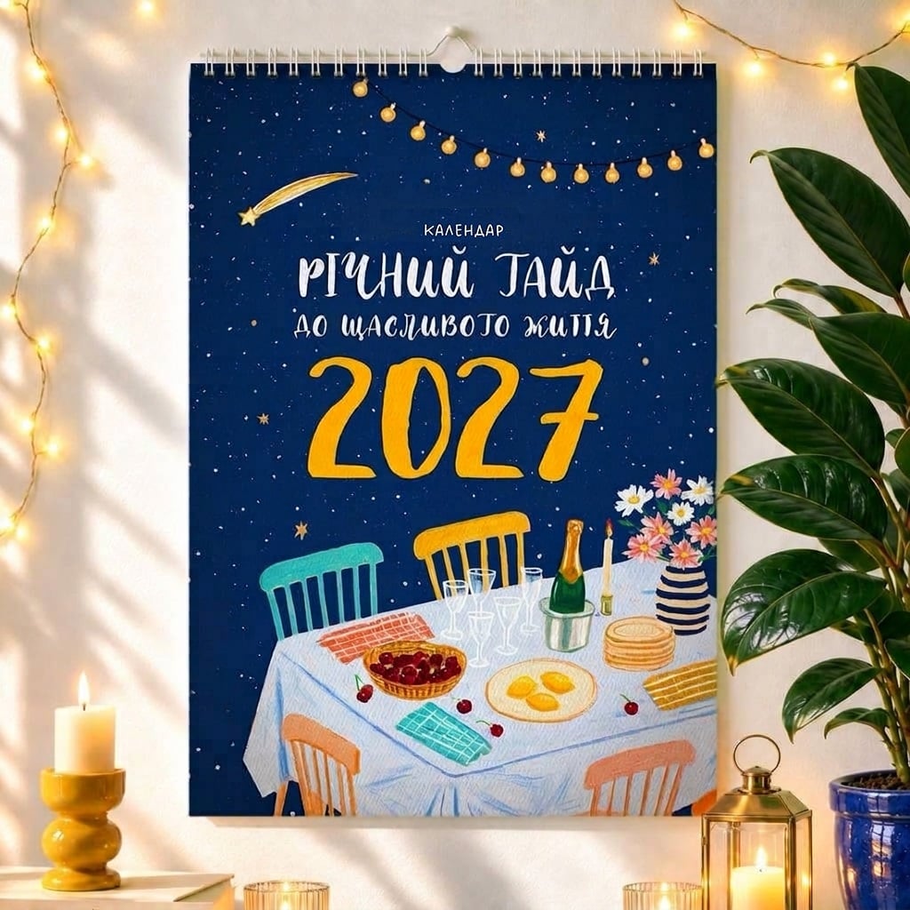 Календар-планер Річний гайд до щасливого життя на 2027 рік та стікери (KPL_27NG003)