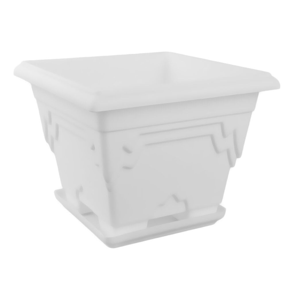 Кашпо с подставкой для цветов SoloPlast 2,6 л для цветов Белый (00000036068)