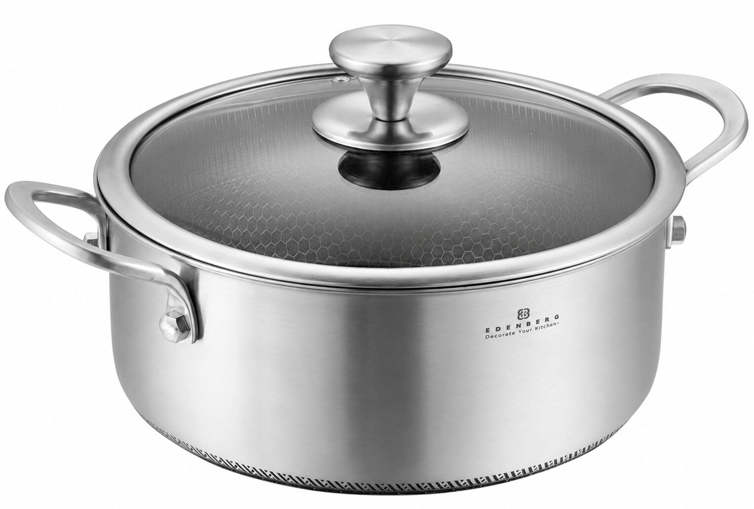 Каструля з скляною кришкою Edenberg EB-17056 7,5 л 26 см Tri-ply з антипригарним покриттям (PH00922) Каструля з скляною кришкою Edenberg EB-17056 7,5 л 26 см Tri-ply з антипригарним покриттям (PH00922)