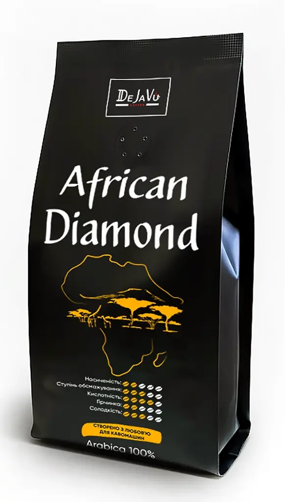 Кава в зернах DeJaVu African Diamond 250 г (898007) Кава в зернах DeJaVu African Diamond 250 г (898007)