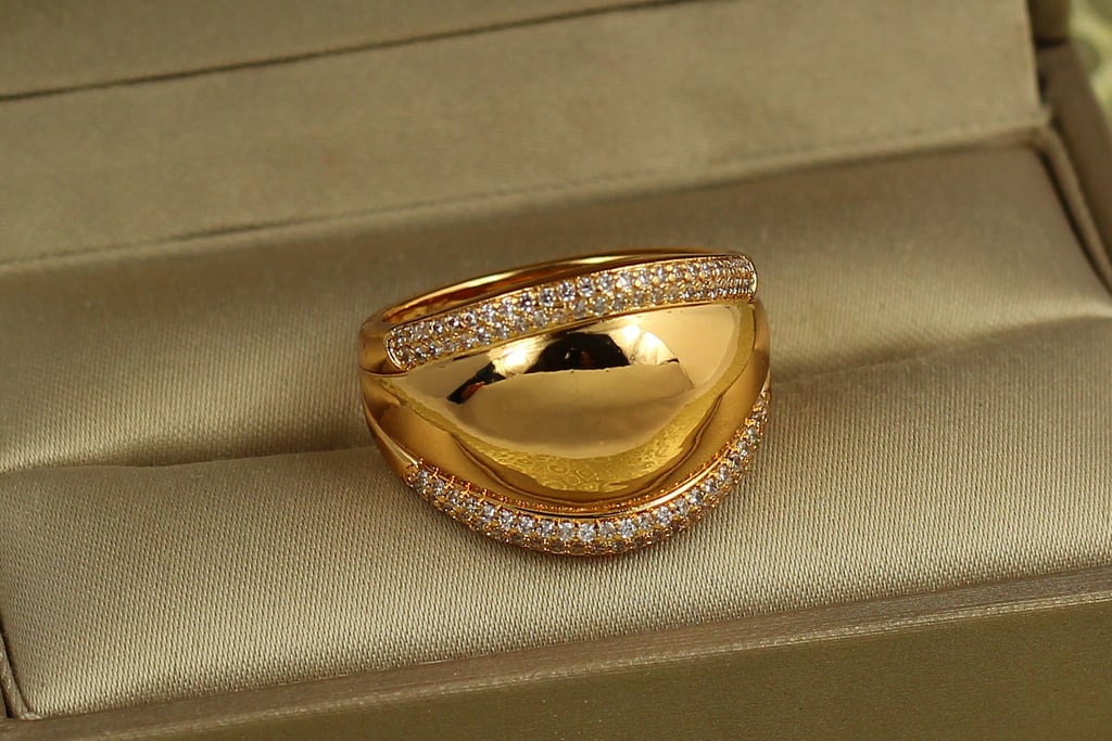 Кольцо Xuping Jewelry Орбита блеска р. 19 Золотистый (38781515)