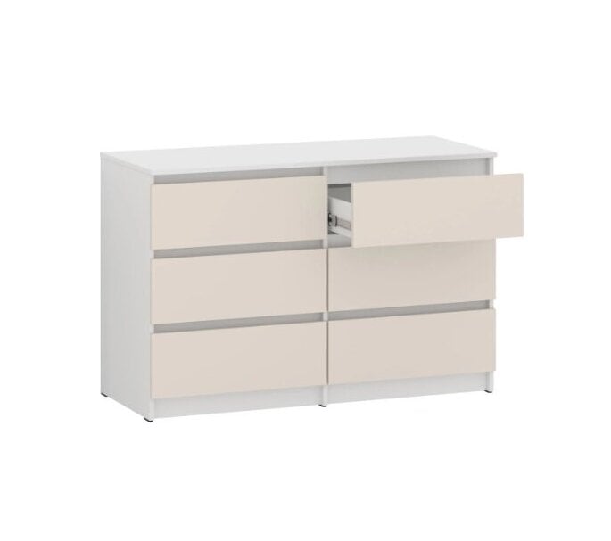 Комод с ящиками PEHOTIN НС-6 ДСП 120х45х75 см Белый/Кашемир (PN-100706)