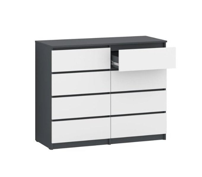 Комод с ящиками PEHOTIN НС-8 ДСП 120х45х97 см Антрацит/Белый (PN-100720)