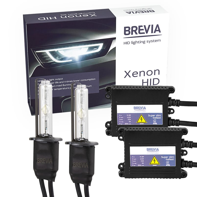 Комплект ксенона Brevia Н3 5000К+Super Slim Ballast (15352)