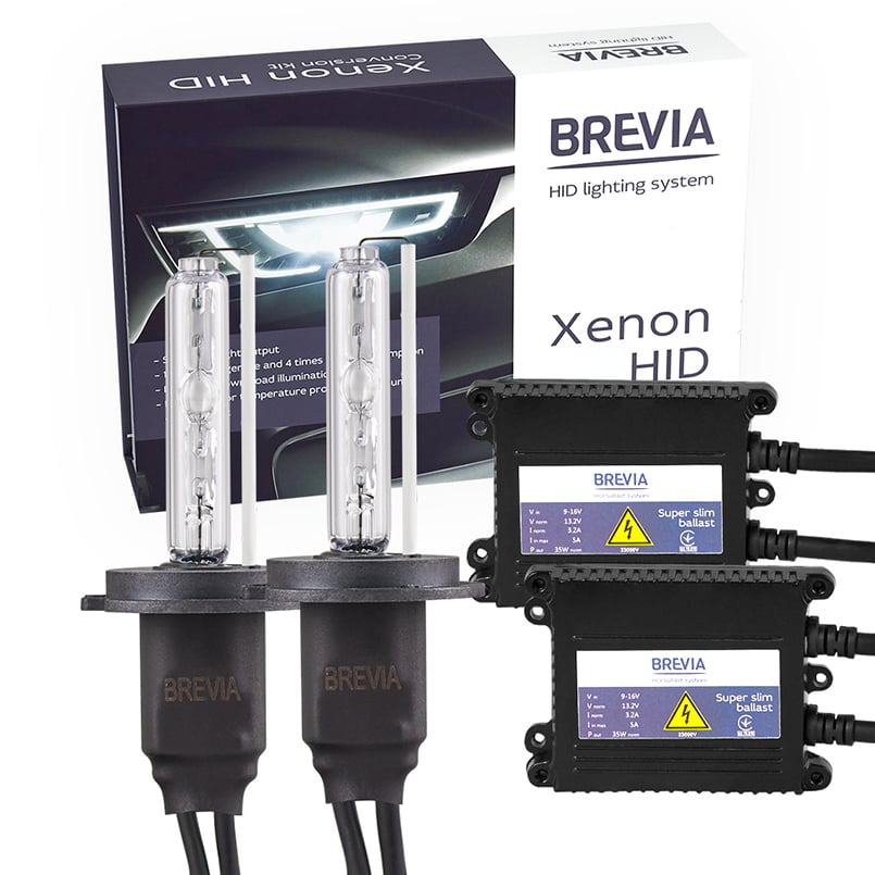 Комплект ксенона Brevia Н7 6000К+Super Slim Ballast (15762)