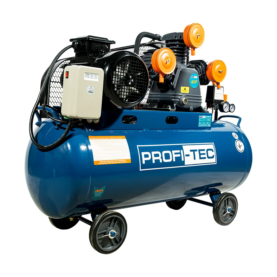Компрессор масляный PROFI-TEC OC-100W3-3F 100 л/3 кВт/530 л/мин 3 цилиндра (PH01339)