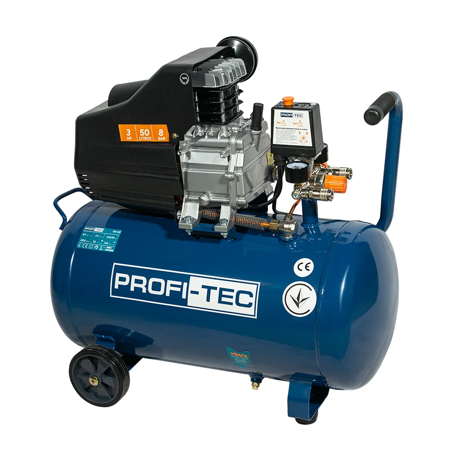 Компресор масляний PROFI-TEC OC-55 1,8 кВт/50 л/8 бар/245 л/хв (PH01295)