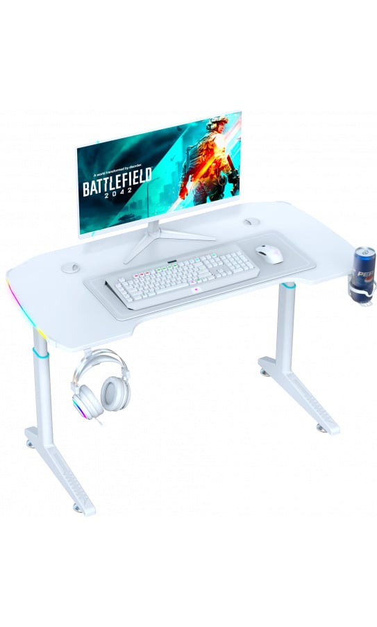 Компьютерный стол GT Racer T-1621 160x60x71-79 см White (1910)