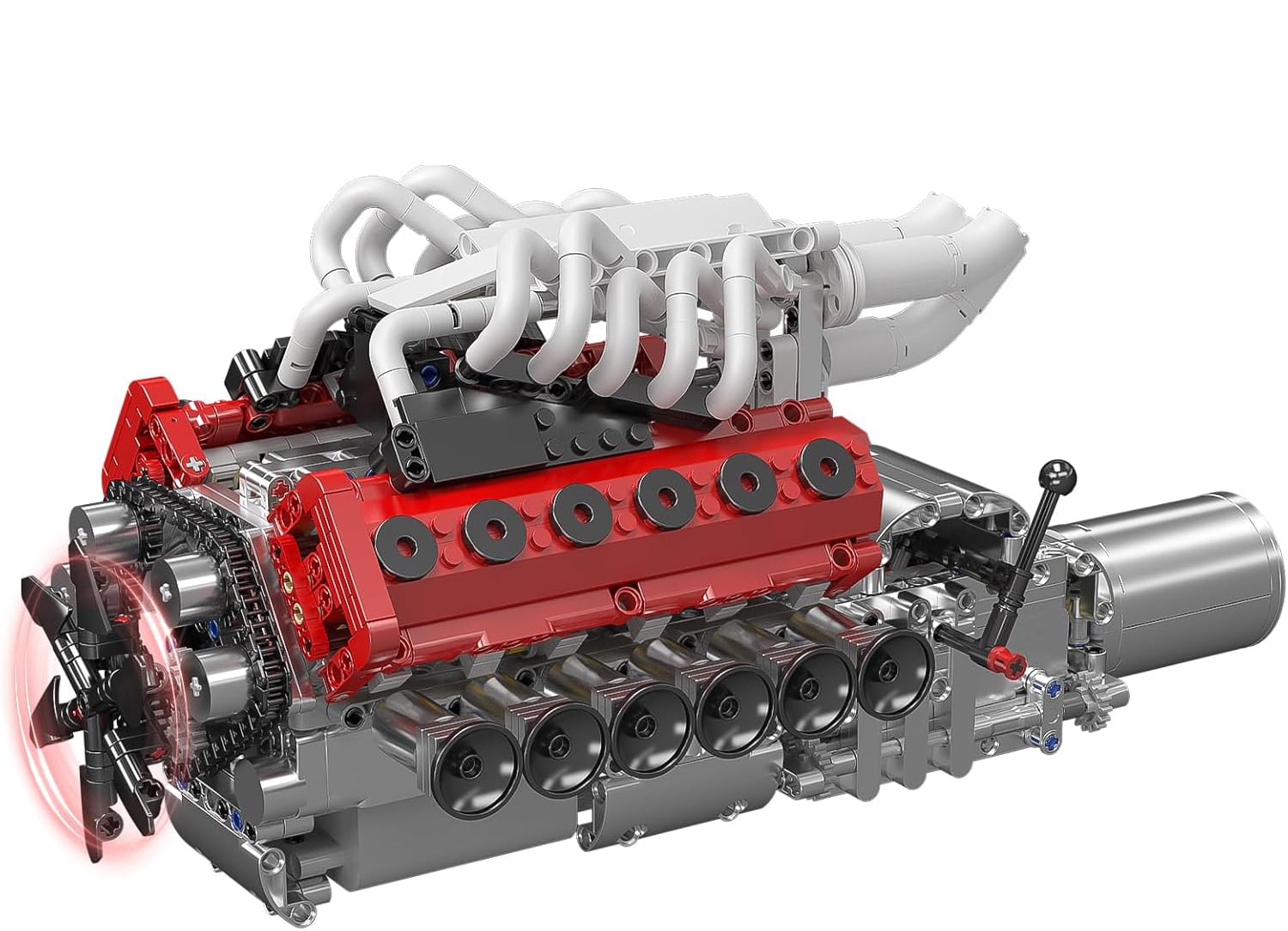 Детский конструктор Mould King V12 Naturally Aspirated Engine Ferrari 1366 дет. (10210)