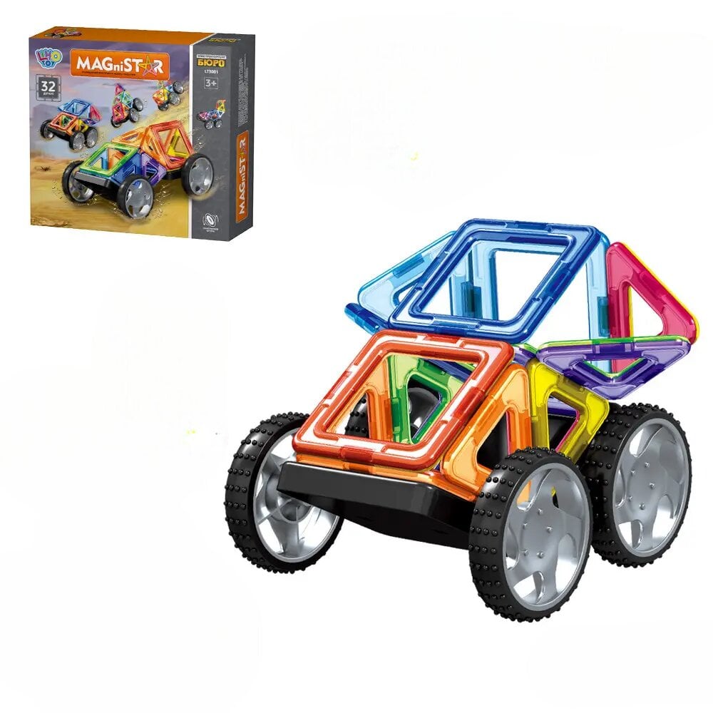 Конструктор дитячий магнітний Limo Toy LT3001 Транспорт на 32 дет. (2363076608)