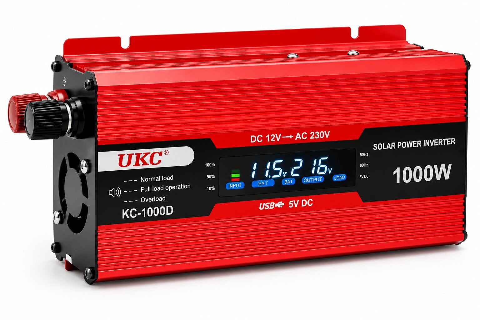 Инвертор автомобильный 12 В 1000 Вт с LCD-дисплеем (000535817)