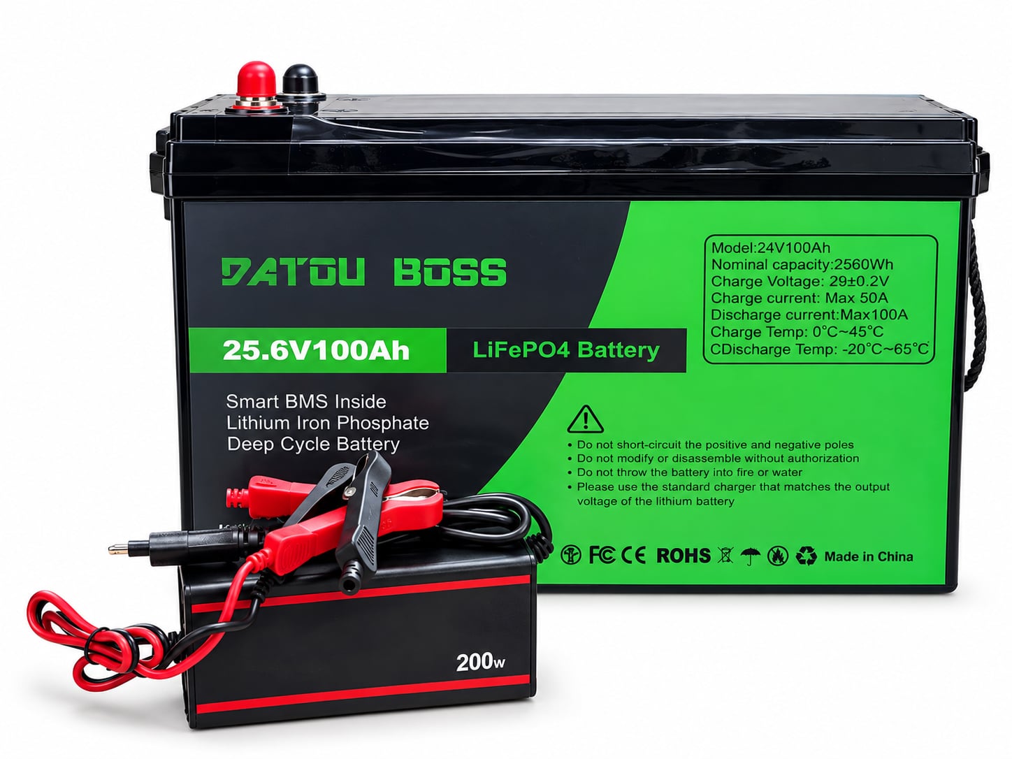 Аккумулятор для ИБП DATOU BOSS LiFePO4 с BMS 25,6V 100 Ah с зарядным устройством к нему 12-24V 15A (ИБП-100-25) Аккумулятор для ИБП DATOU BOSS LiFePO4 с BMS 25,6V 100 Ah с зарядным устройством к нему 12-24V 15A (ИБП-100-25)