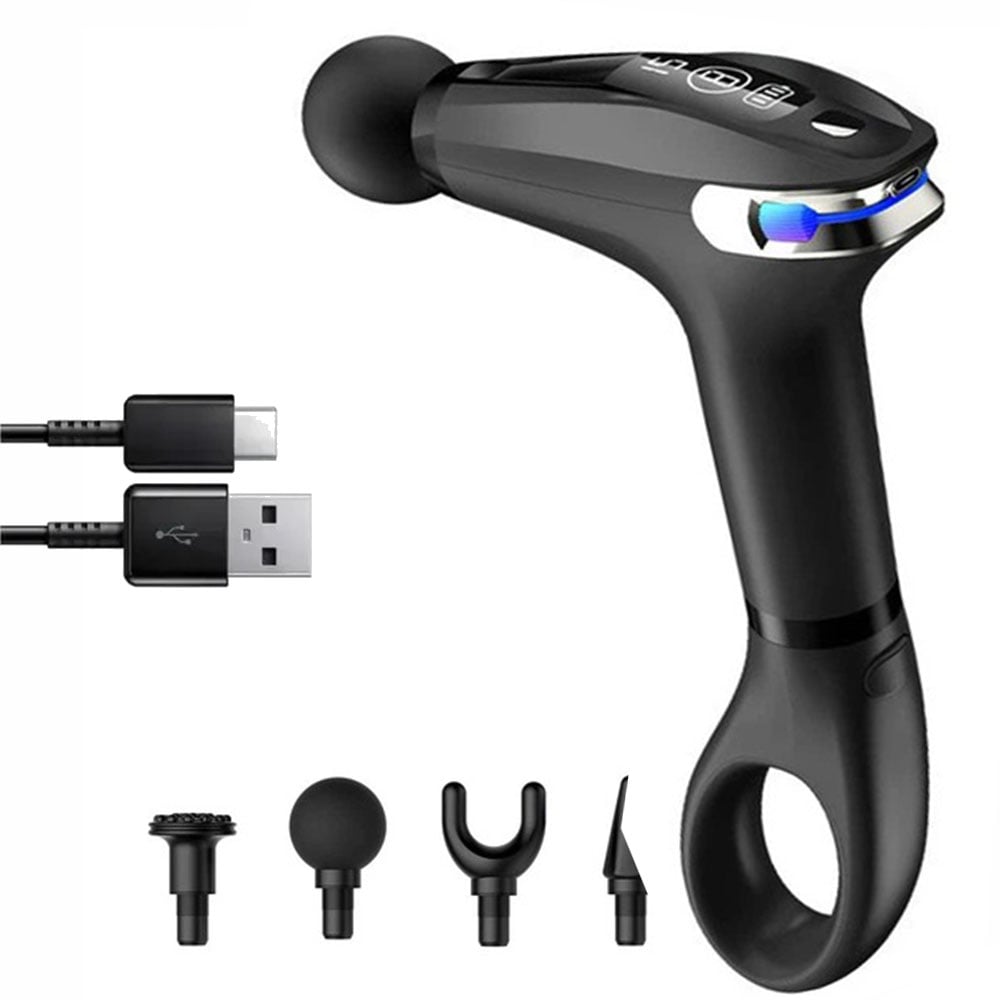 Массажер для мышц аккумуляторный Inspire HB-005 перкуссионный с 4 насадками USB-зарядка 30 Вт
