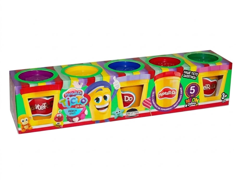 Творчість Danko Toys Тісто для ліплення Master Do 5 банок від 3 років 27,2х5,6х6 см Різнокольоровий (PZ-340-P-202)