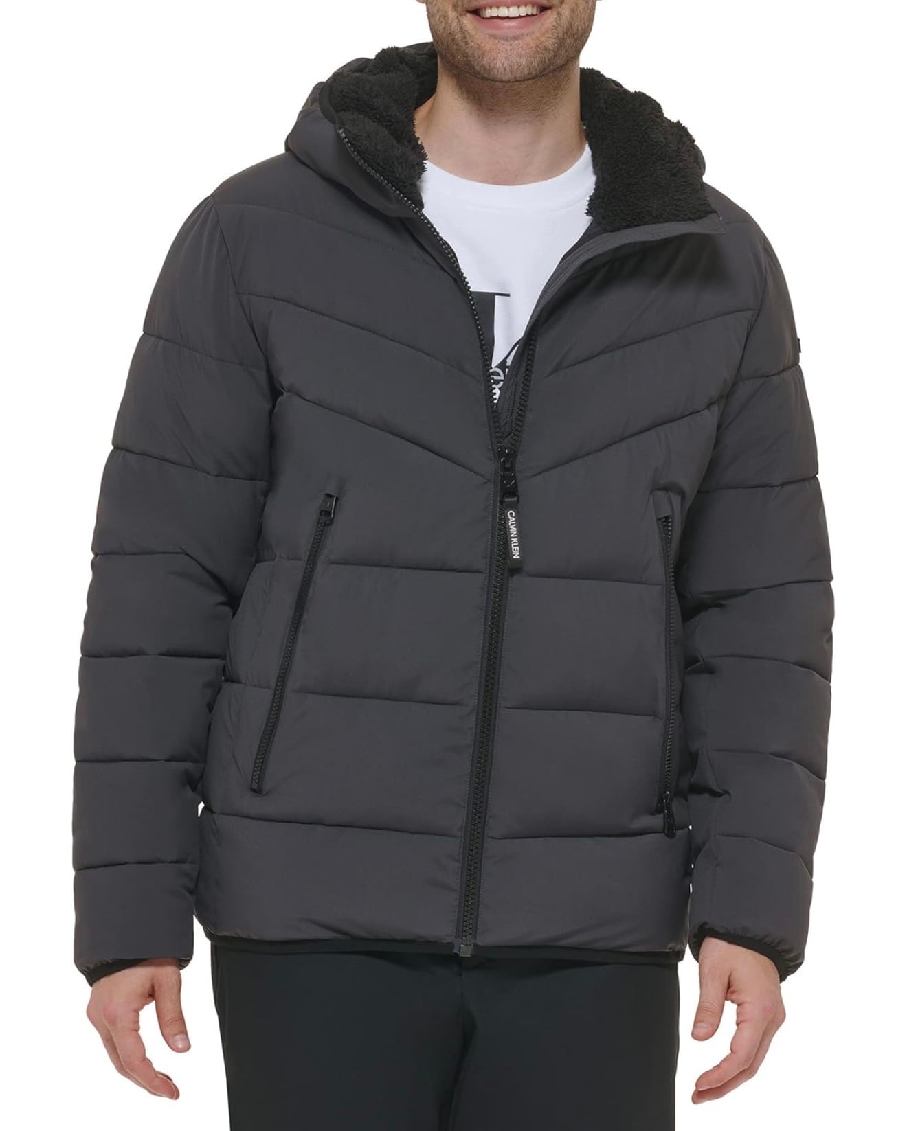 Куртка чоловіча демісезон Calvin Klein M Сірий (CM155201-iron)