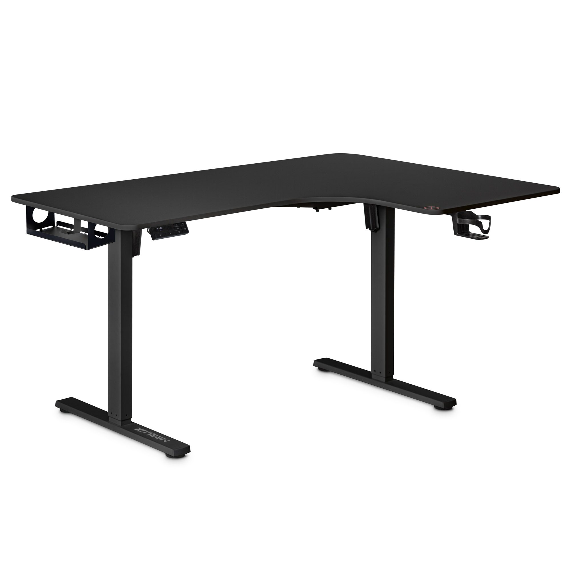 Стол угловой с электрорегулировкой высоты Mealux Powerdesk Corner-L Black (EVO-281/Left B/B)