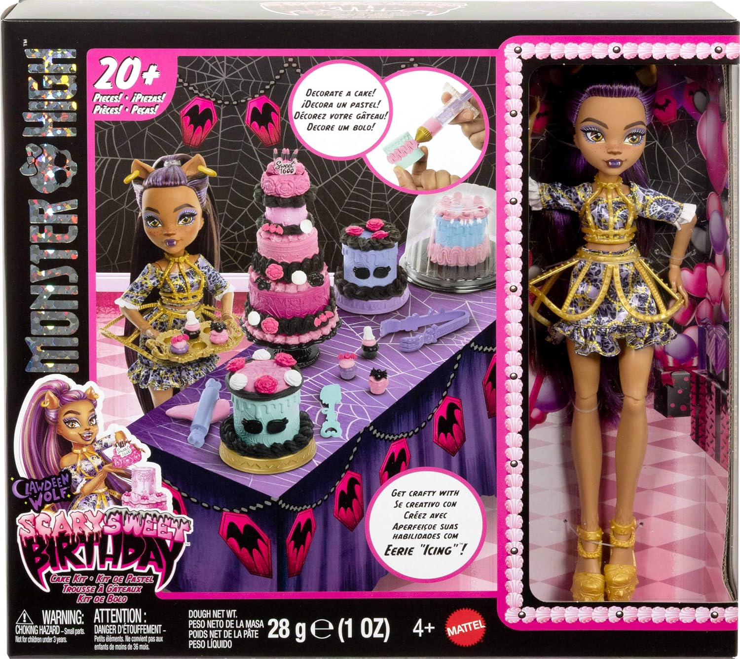 Кукла Monster High Clawdeen Wolf Scary Sweet Birthday Cake Kit
