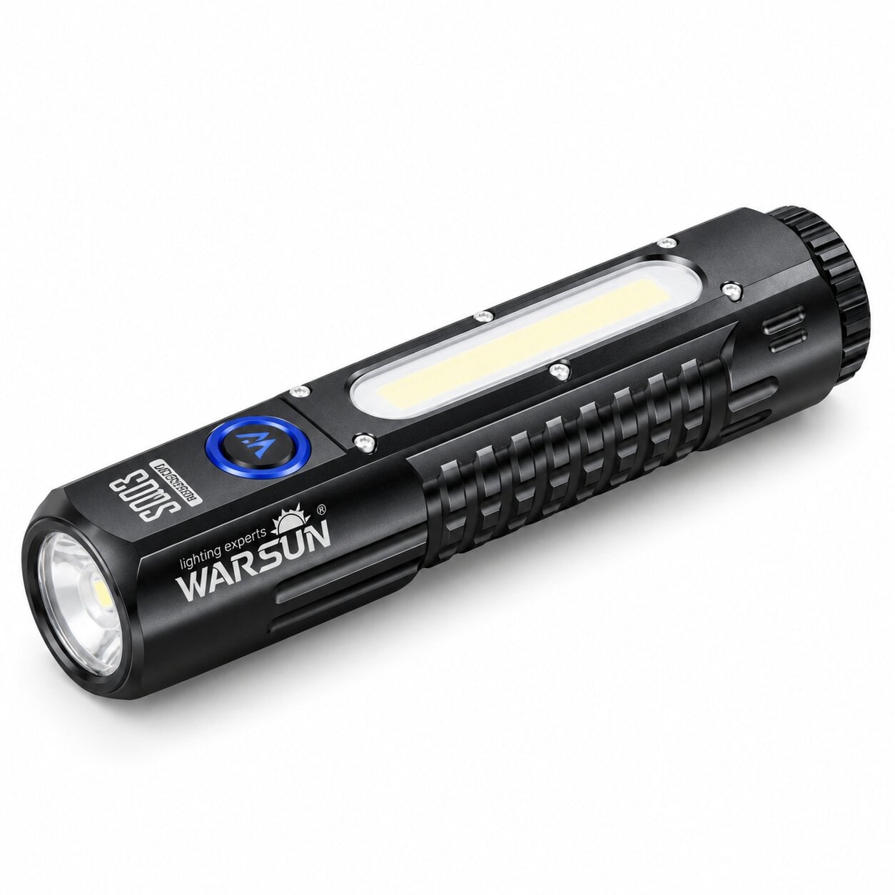 Фонарик Warsun SQ03 с магнитом 18650 21700 3000 mah 1200 люмен COB+LED аккумуляторный 8 режимов Черный