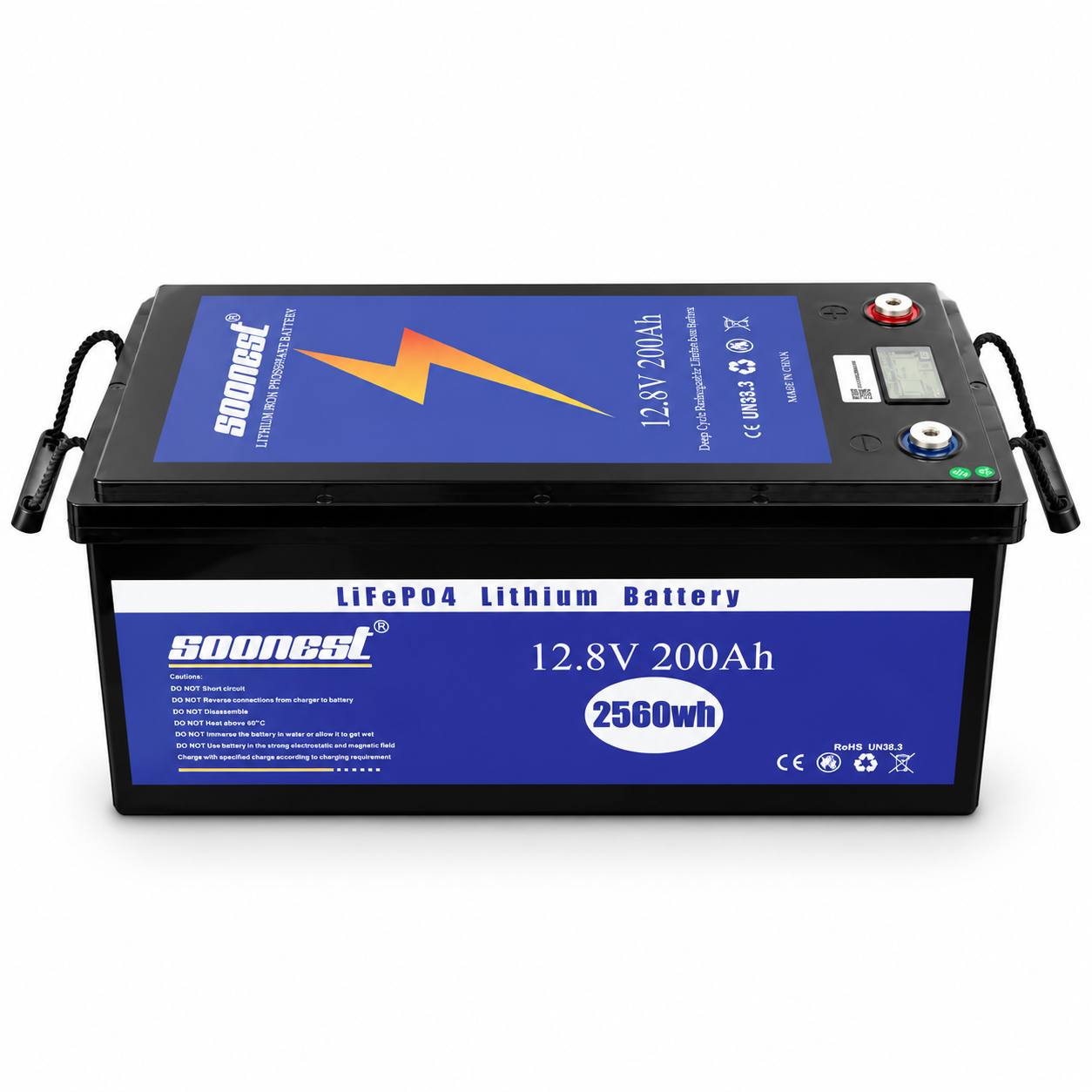 Літієвий акумулятор Soonest LiFePO4 12,8V 200Ah 2560Wh LFP200-12 з дисплеєм (M1286) Літієвий акумулятор Soonest LiFePO4 12,8V 200Ah 2560Wh LFP200-12 з дисплеєм (M1286)