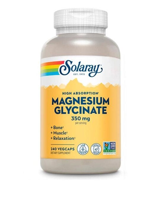 Магний глицинат Solaray Magnesium Glycinate 350 mg 240 вер. капс.