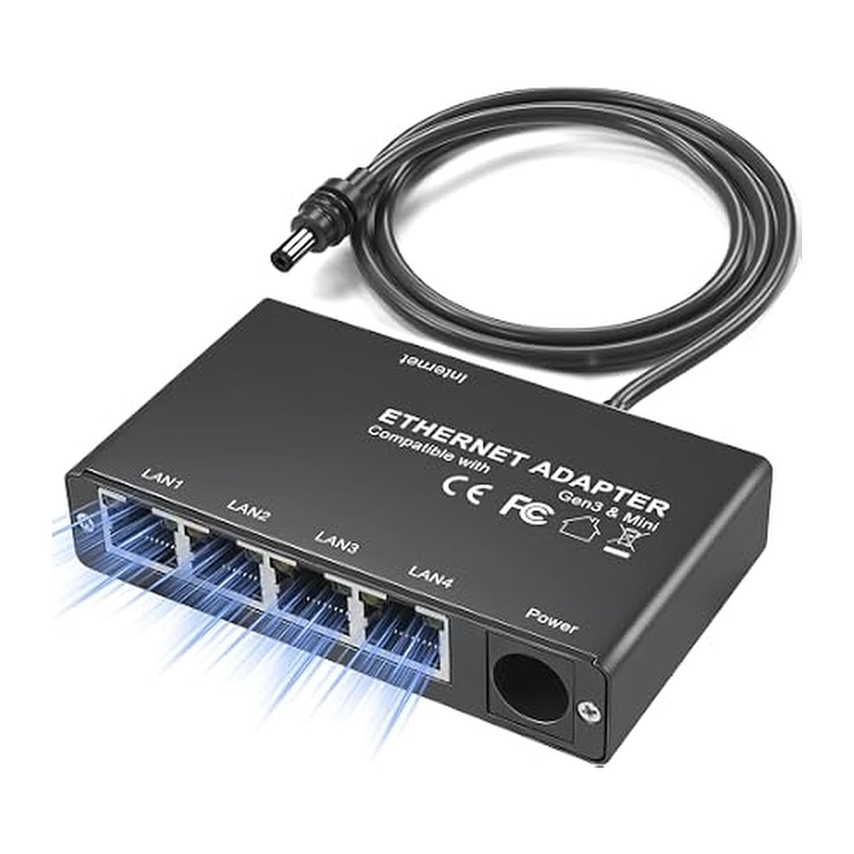 Ethernet-адаптер сетевой хаб Starlink Gen3 и Mini на 4 LAN порта RJ-45 1 м