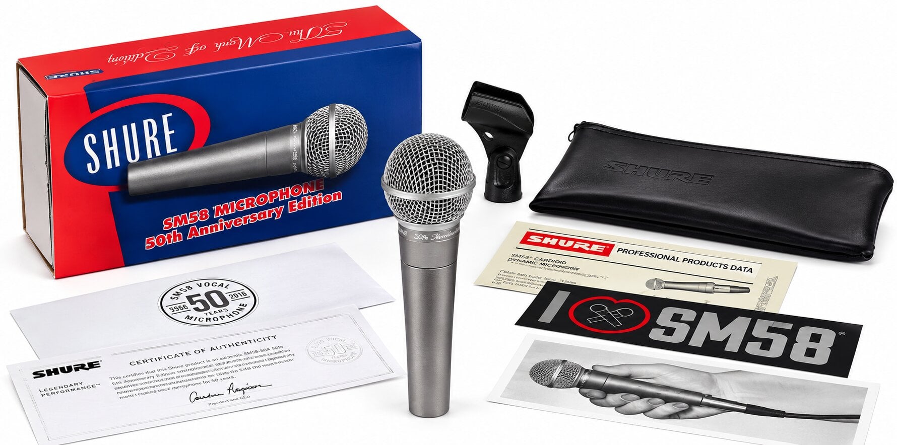 Микрофон вокальный профессиональный SHURE SM58-50A 50th Anniversary Edition юбилейная серия (0175)